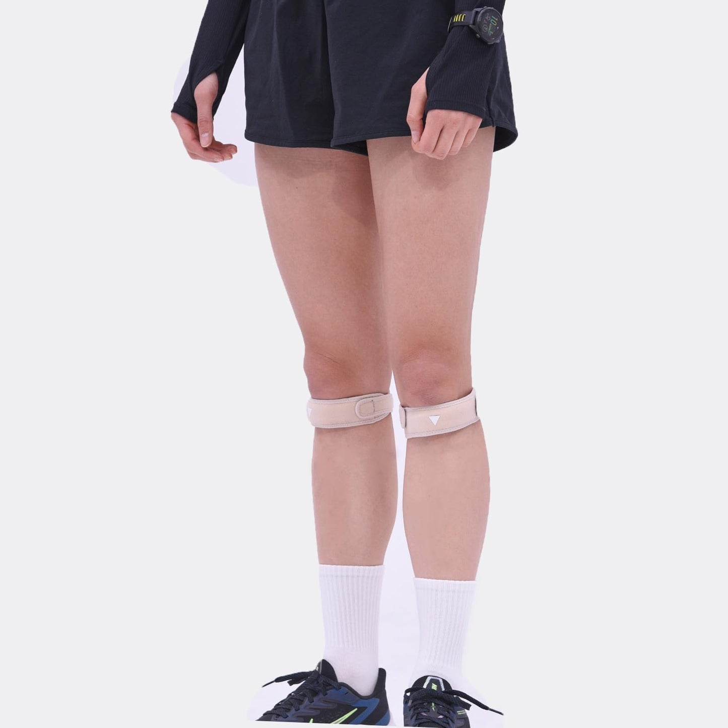 GRIPIT Airy Supporter, One Line | Knee Protective Band Wear in 3 Seconds, Tight Fitting Design for Running & Sports | Pack of 1 (Gray (Gurē))