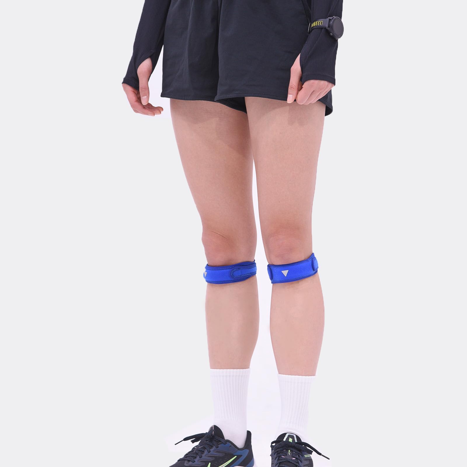 GRIPIT Airy Supporter, One Line | Knee Protective Band Wear in 3 Seconds, Tight Fitting Design for Running & Sports | Pack of 1 (Gray (Gurē))